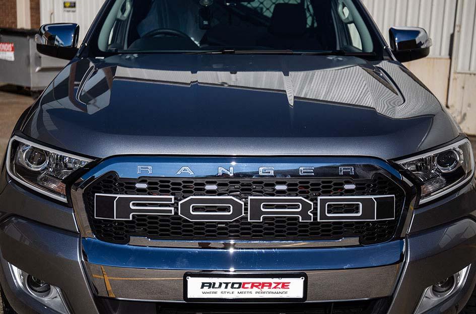 FORD RANGER ANZA MATTE BLACK WITH ANTHRACITE RING